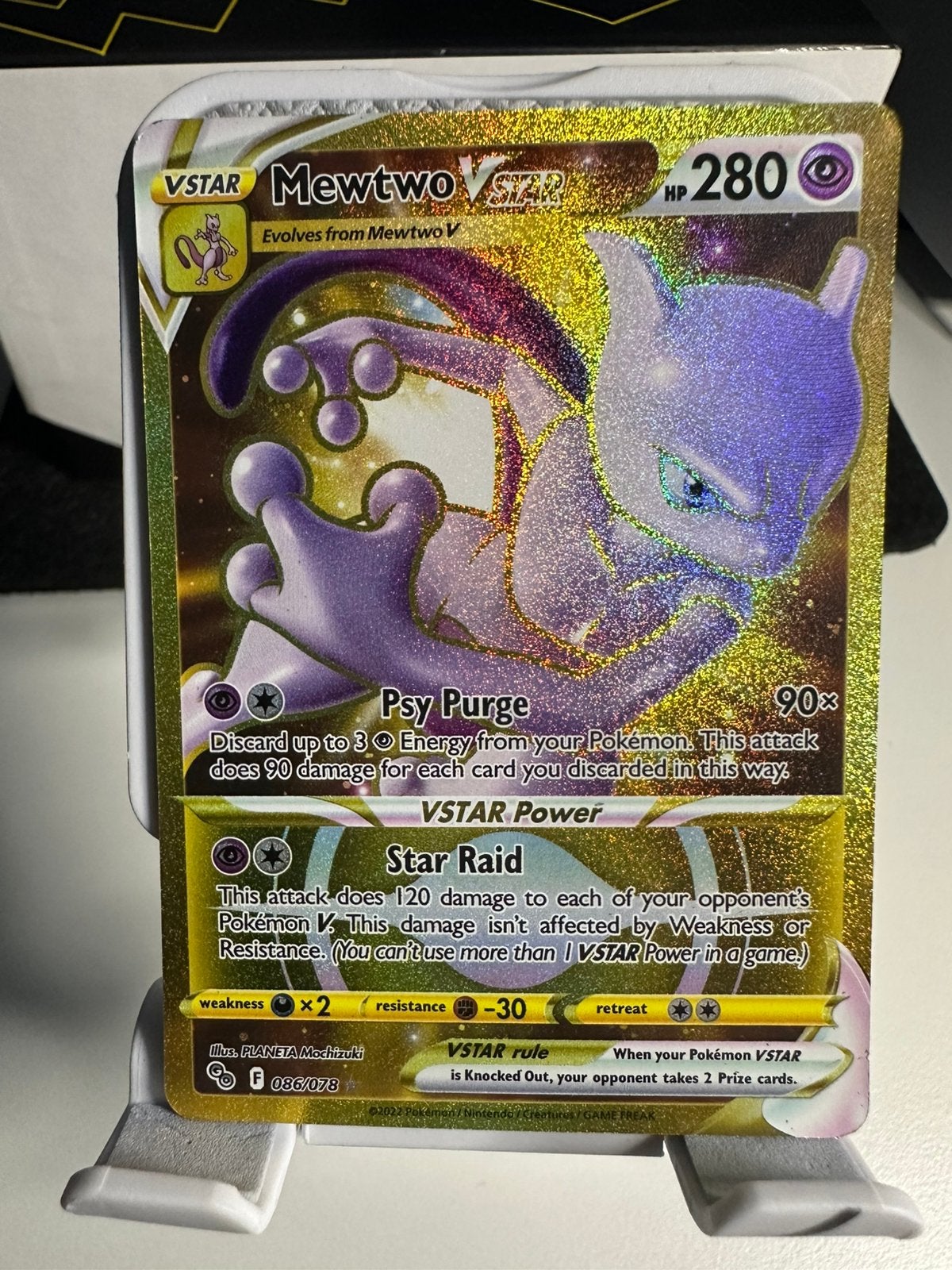 Mewtwo vstar 086/078 Pokemon Go, Ophalen of Verzenden, Zo goed als nieuw
