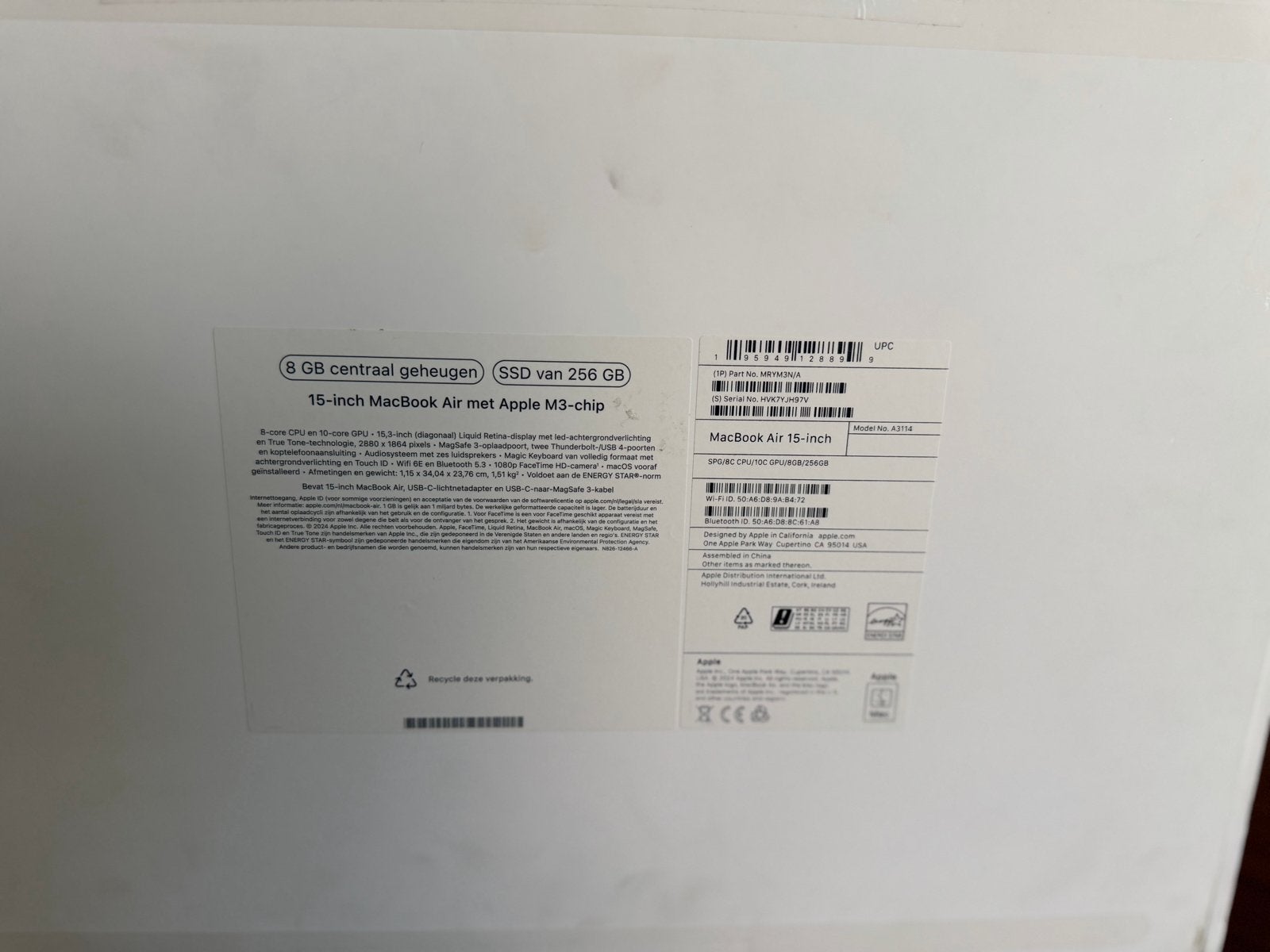 Foto 10 van Apple MacBook Air M3 15-inch 8GB/256GB