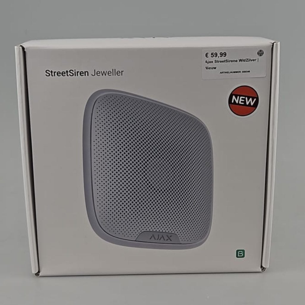 Ajax StreetSirene Wit/Zilver | Nieuw, Flex Ltd., Gebruikt, https://flex.com/contact-us, Nobelstraat 10, 5807 GA Oostrum LB, Limburg, Nederland