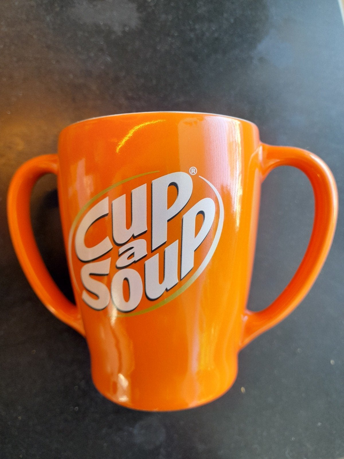 Originele Cup-a-Soup beker met twee oren, Overige merken, Keramiek, Vintage, Nieuw