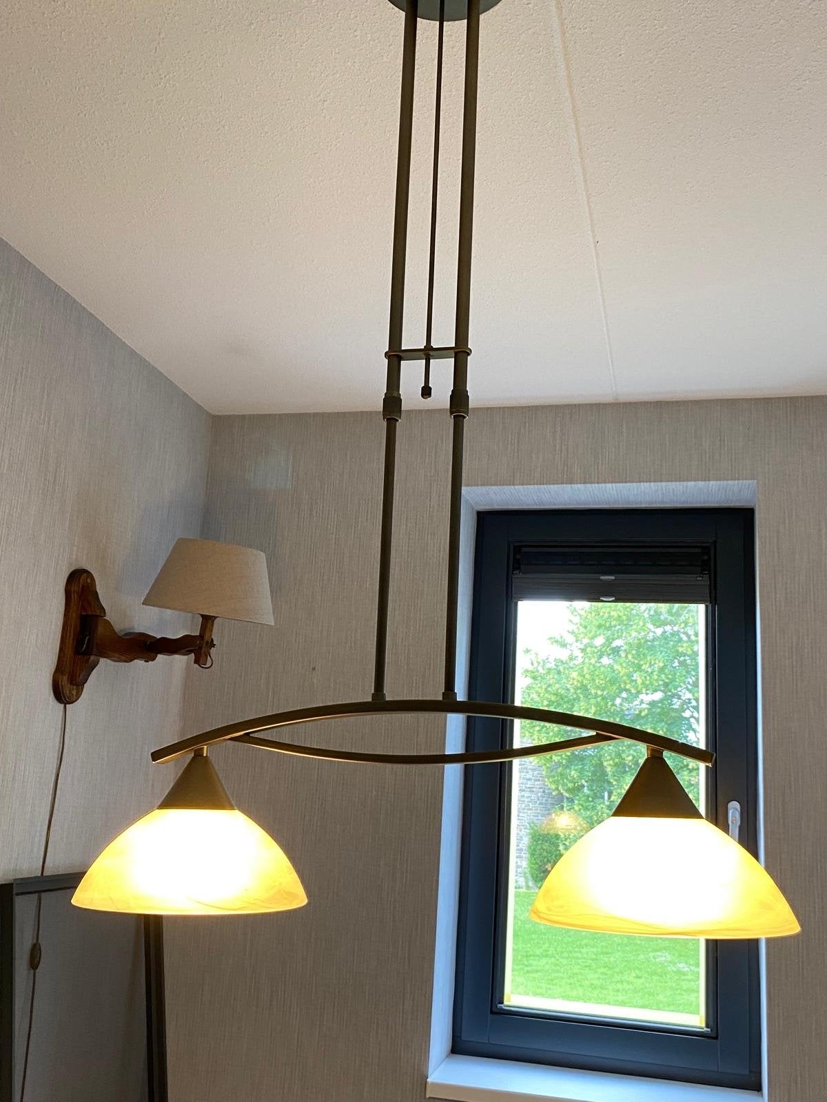 Highlight H5342.32 Dimbare Hanglamp met Draaibare Stang, Huis en Inrichting, Lampen | Hanglampen, Gebruikt, Metaal, E27 (groot)