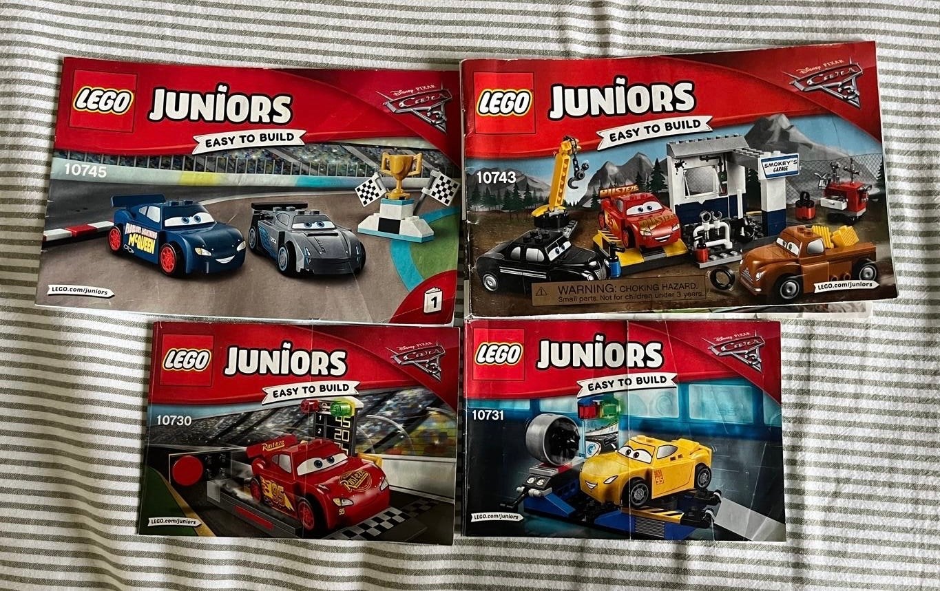 LEGO Juniors Cars 3 set (10745, 10743, 10730, 10731), Ophalen, Gebruikt, Overige merken