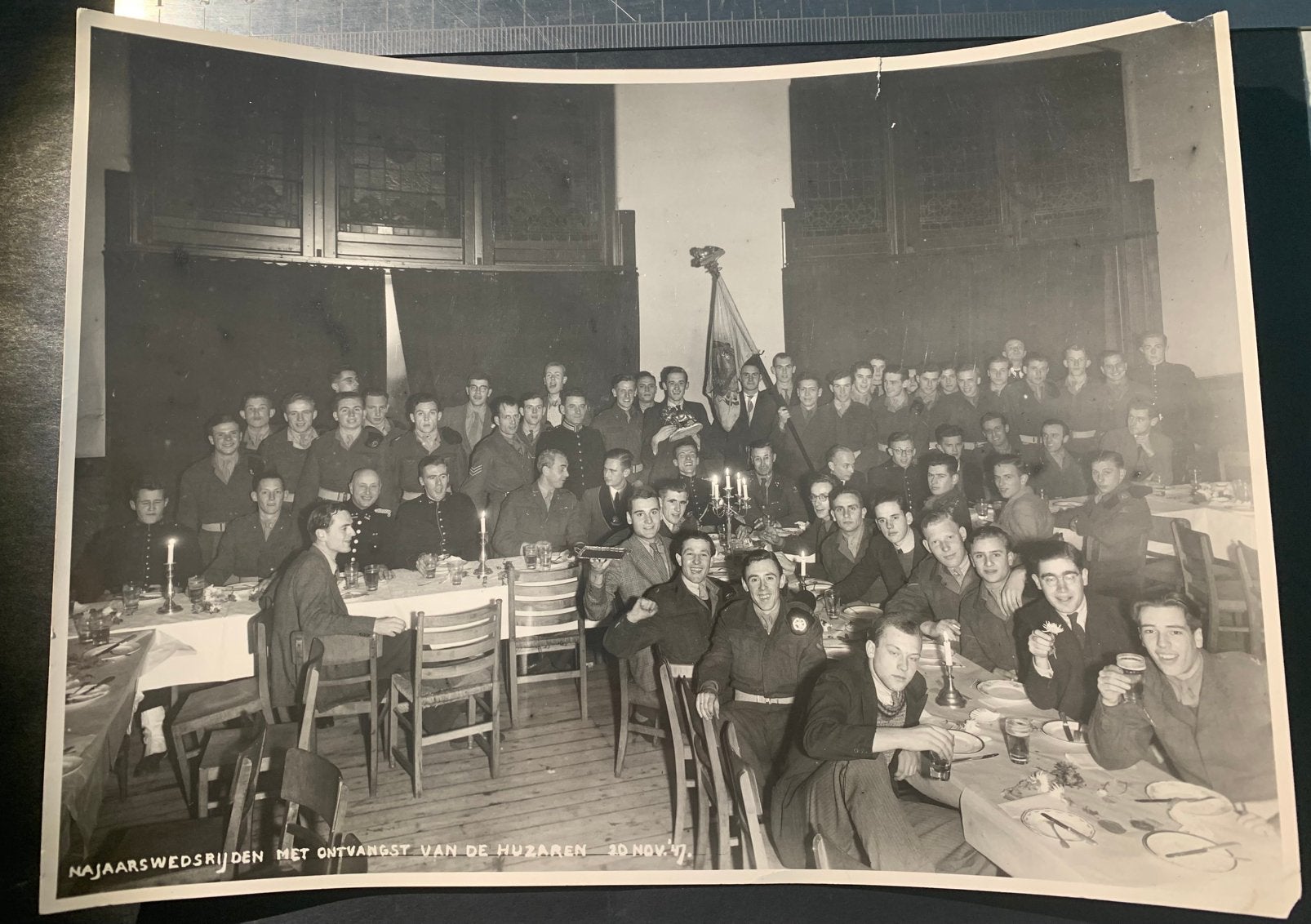 Foto Militairen Huzaren 20 november 1947, Verzenden, 1940 tot 1960, Zo goed als nieuw, Foto