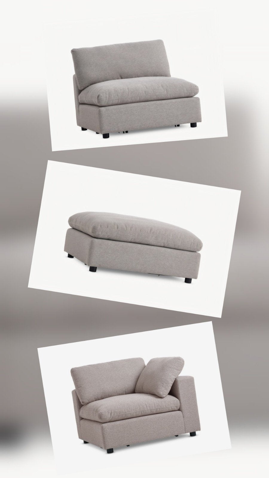 Moderne stoffen fauteuil - Grijs, Ophalen, Zo goed als nieuw, Stof, Modern, Comfortabel