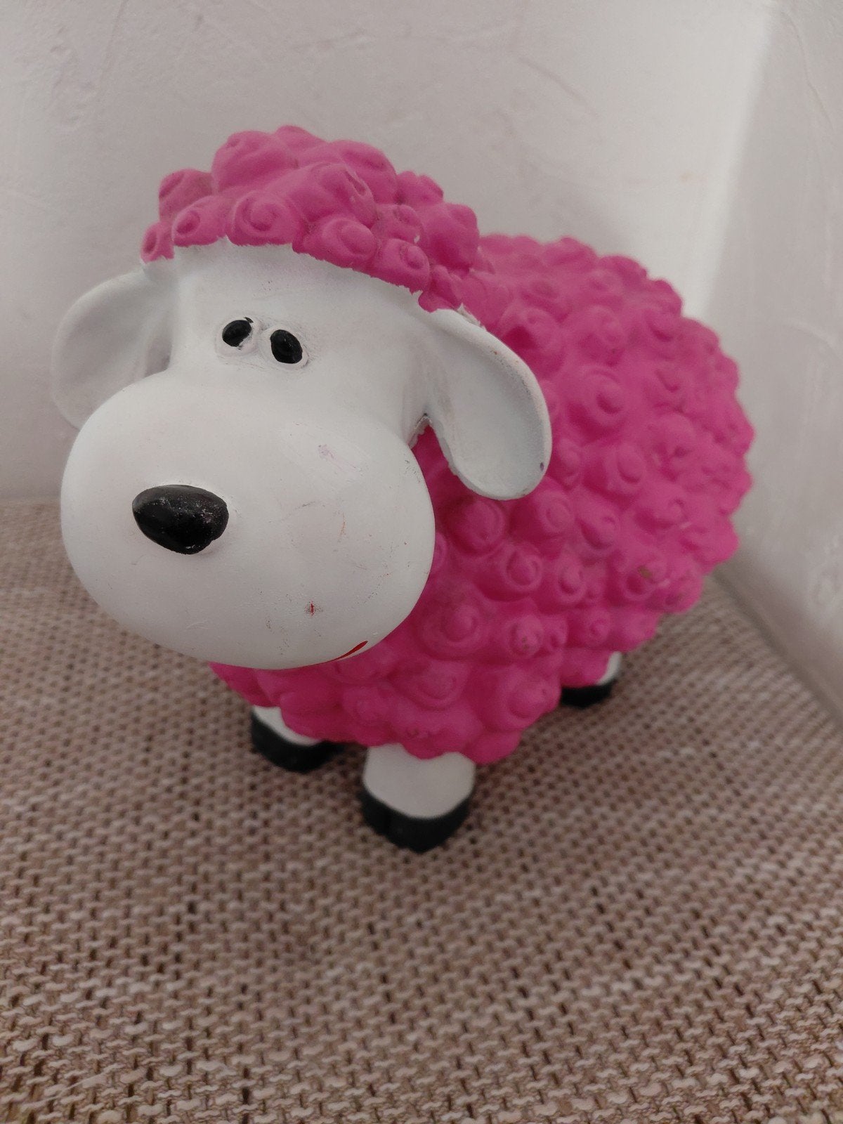 Leuk roze schaapje - decoratiebeeldje, Ophalen of Verzenden, Gebruikt, Roze, Overige materialen