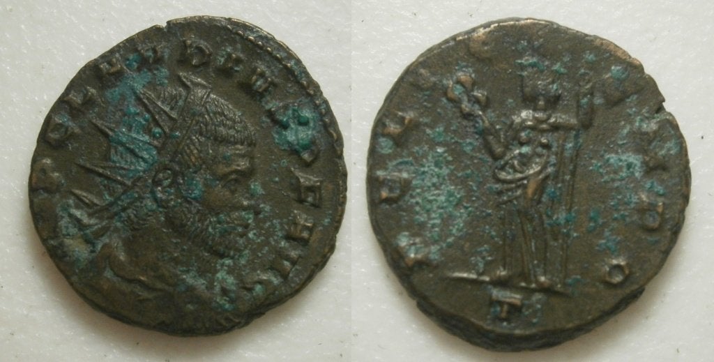 Romeinse munt Claudius II antoninianus -FELIC TEMPO 268/9 AD, Ophalen of Verzenden, Italië, Losse munt