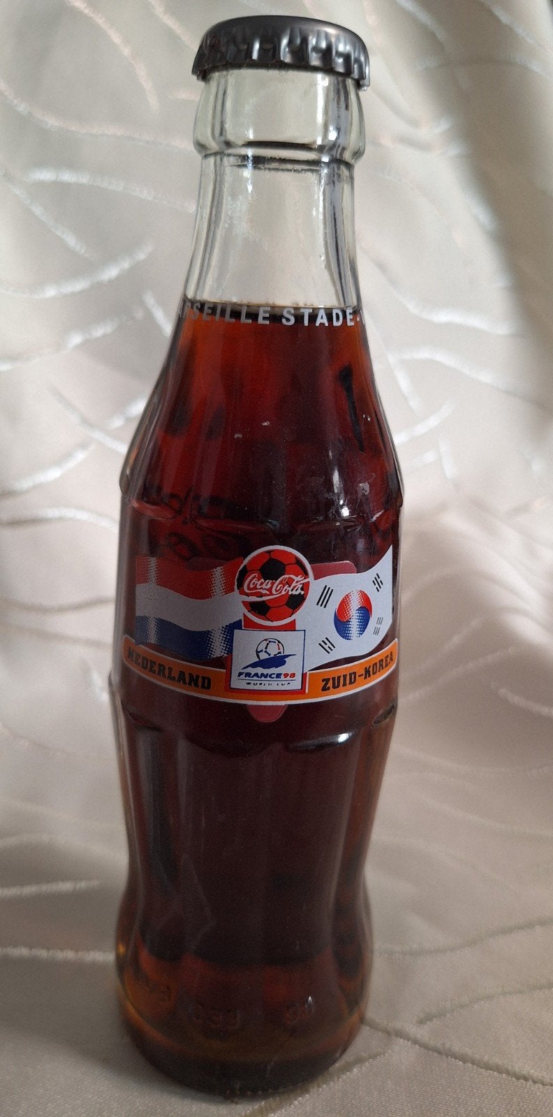 WK 1998, Coca-Cola flesje, Nederland - Zuid Korea, Ophalen of Verzenden, Nieuw, Overige typen