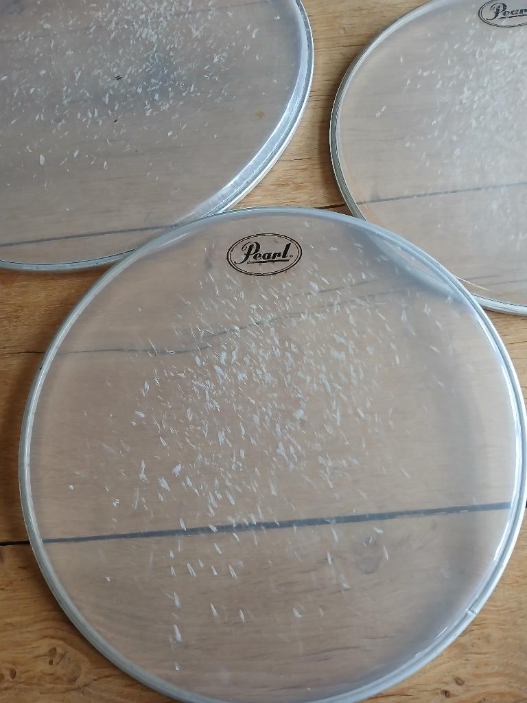 3 Pearl drumhead 32, 34.5, 42 cm, Ophalen, Gebruikt, Drums of Percussie