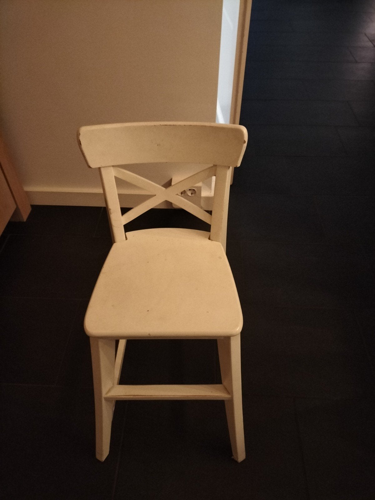 Ikea, witte houten stoel, Huis en Inrichting, Ophalen, Gebruikt, Eén, Hout