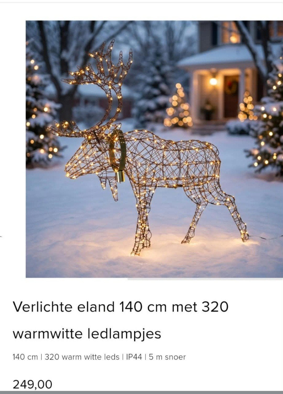Kerst rendier met verlichting., Ophalen, Nieuw