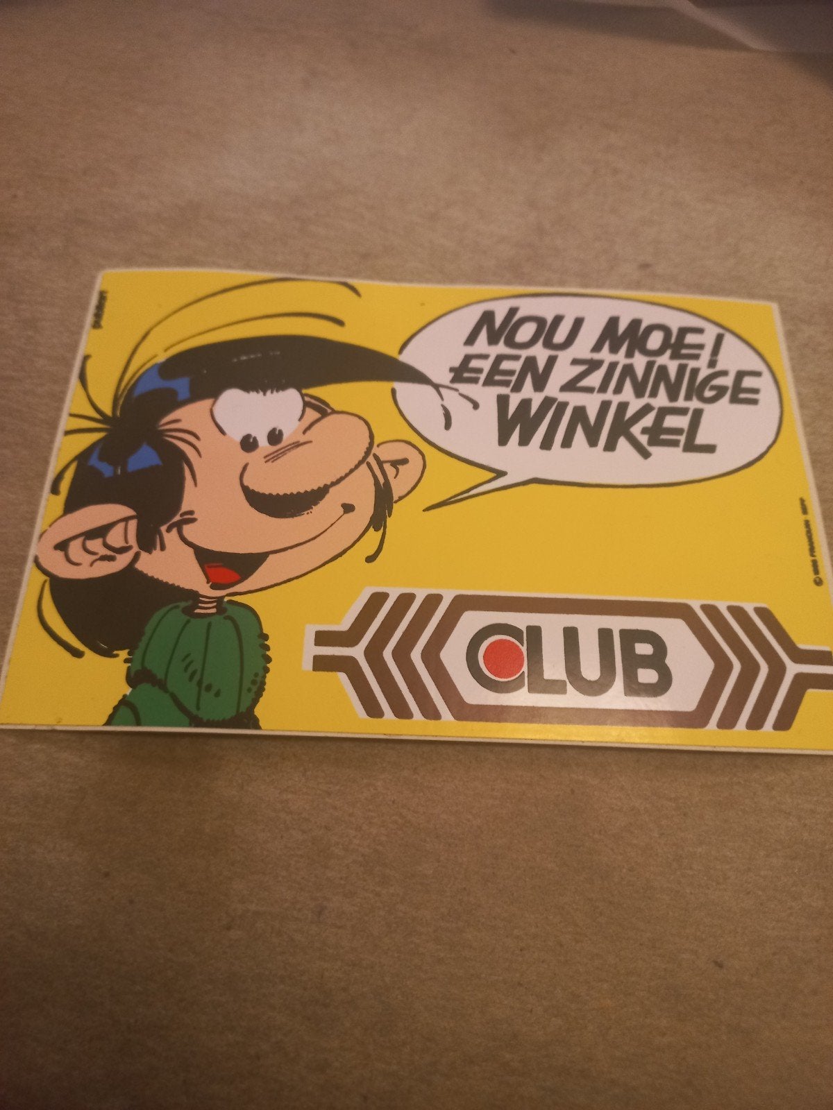 Gaston Lagaffe sticker - Nou Moe! Een guust flater, Ophalen of Verzenden