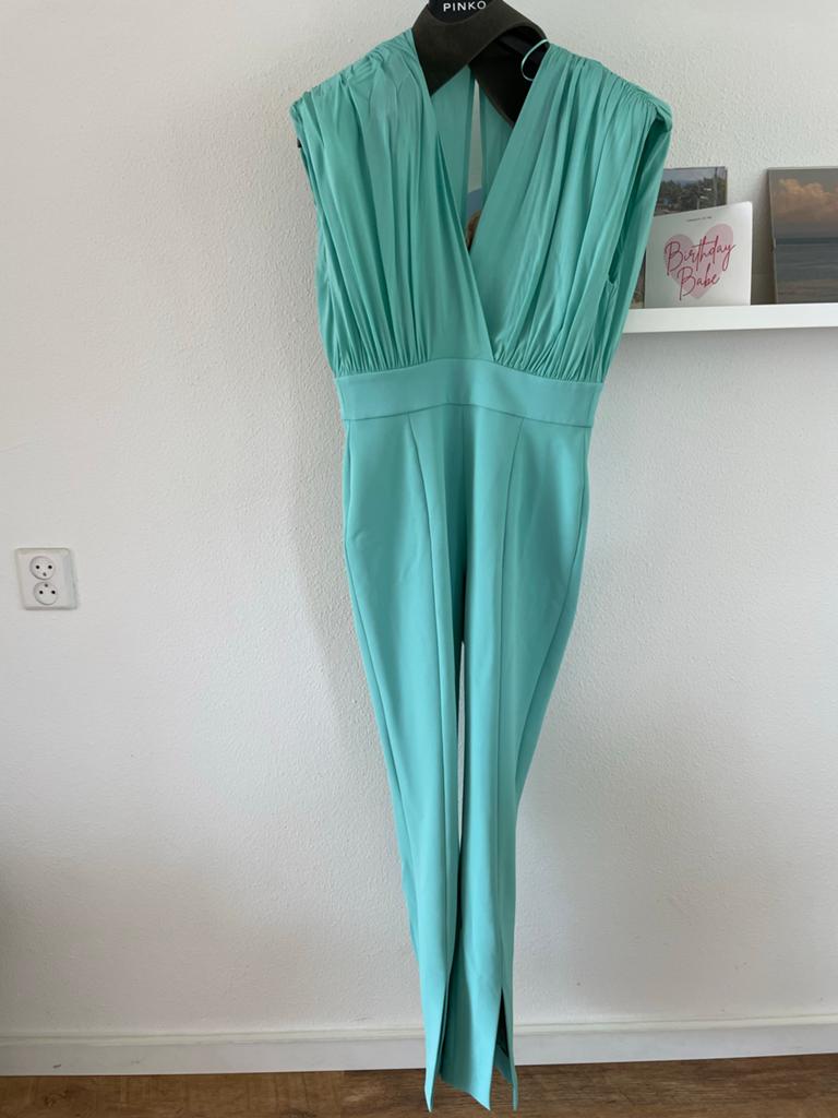 Pinko geplooide jumpsuit met V-hals - Maat 34/36, Kleding | Dames, Jumpsuits, Ophalen, Zo goed als nieuw, Maat 34 (XS) of kleiner