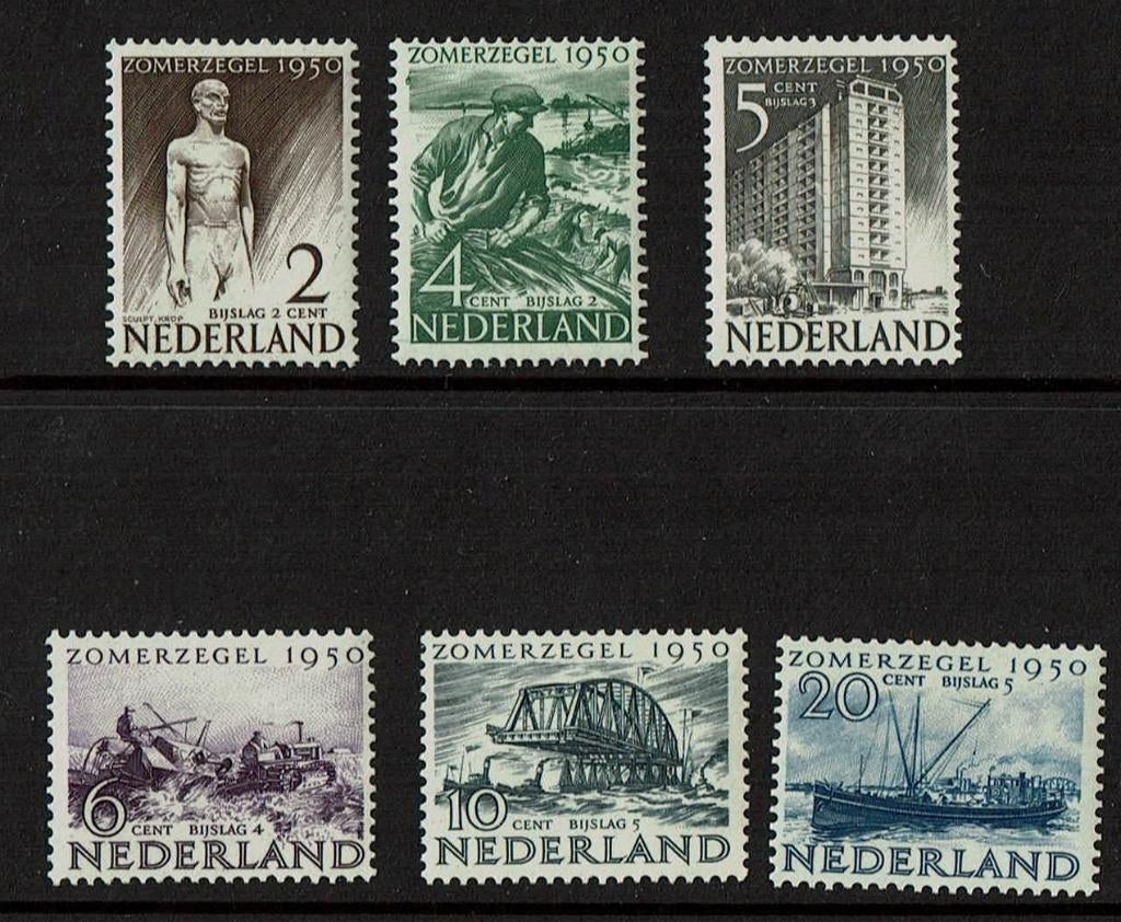 Nederland NVPH 550-555 postfris, Postzegels en Munten, Verzenden, Na 1940, Postfris