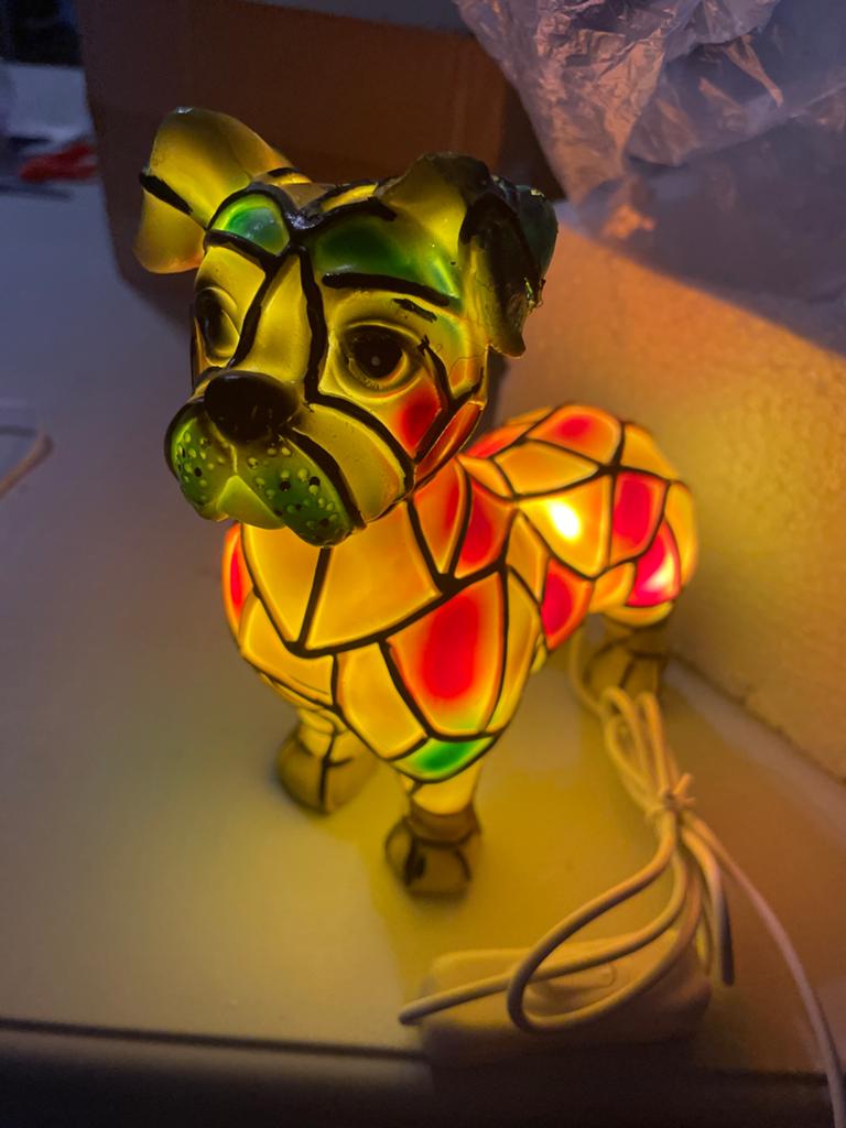 lamp Hond - Unieke Mozaïek Stijl USB Lamp, Ophalen of Verzenden, Nieuw
