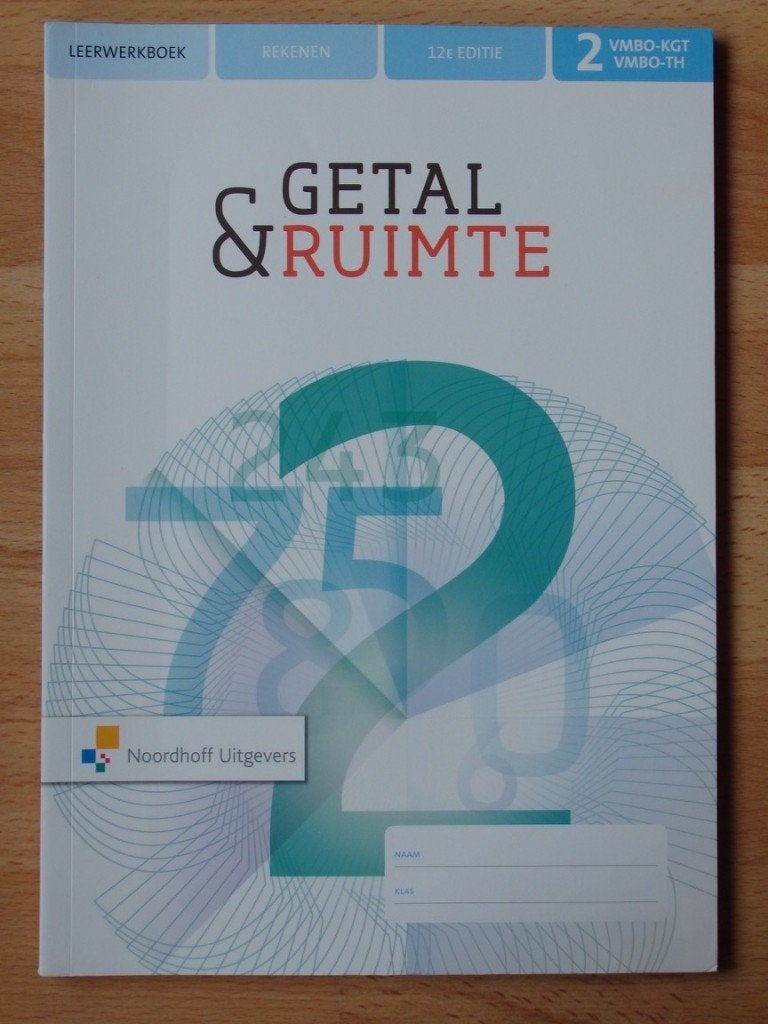 Getal & Ruimte 2 VMBO-KGT/TH leerwerkboek rekenen 12e editie, Ophalen, Nieuw, VMBO, Noordhoff Uitgevers