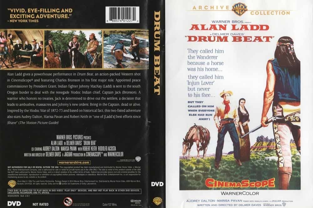 Drum Beat 1954 DVD Alan Ladd, Charles Bronson, Alle leeftijden, Ophalen of Verzenden, Zo goed als nieuw, Actie en Avontuur