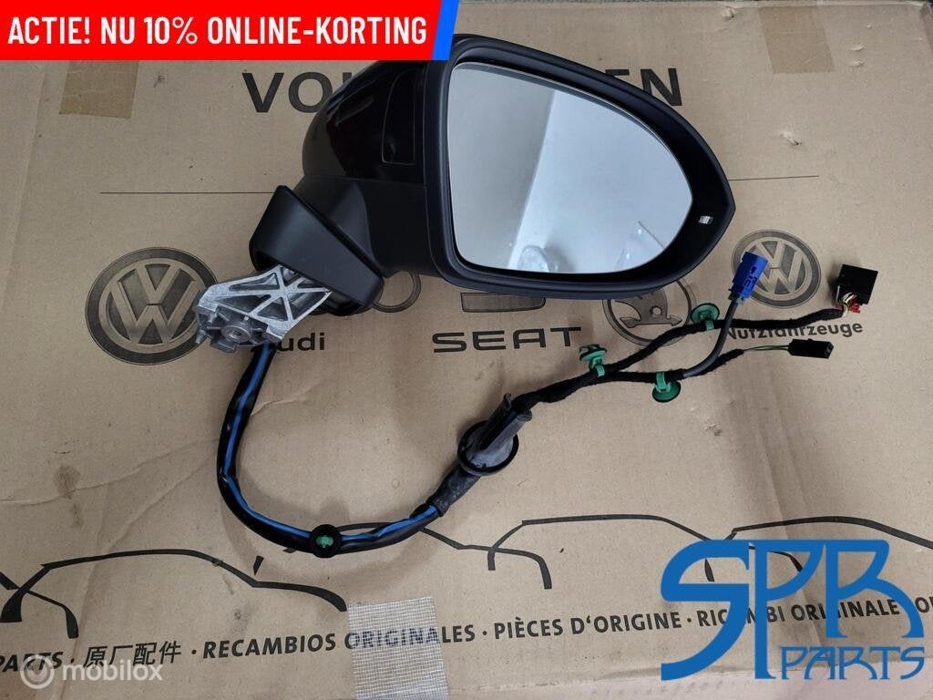 PASSAT B8 Buitenspiegel rechts EL INKLAPBAAR CAMERA SIDE ASS, Gebruikt, Volkswagen, Ophalen of Verzenden, Volkswagen