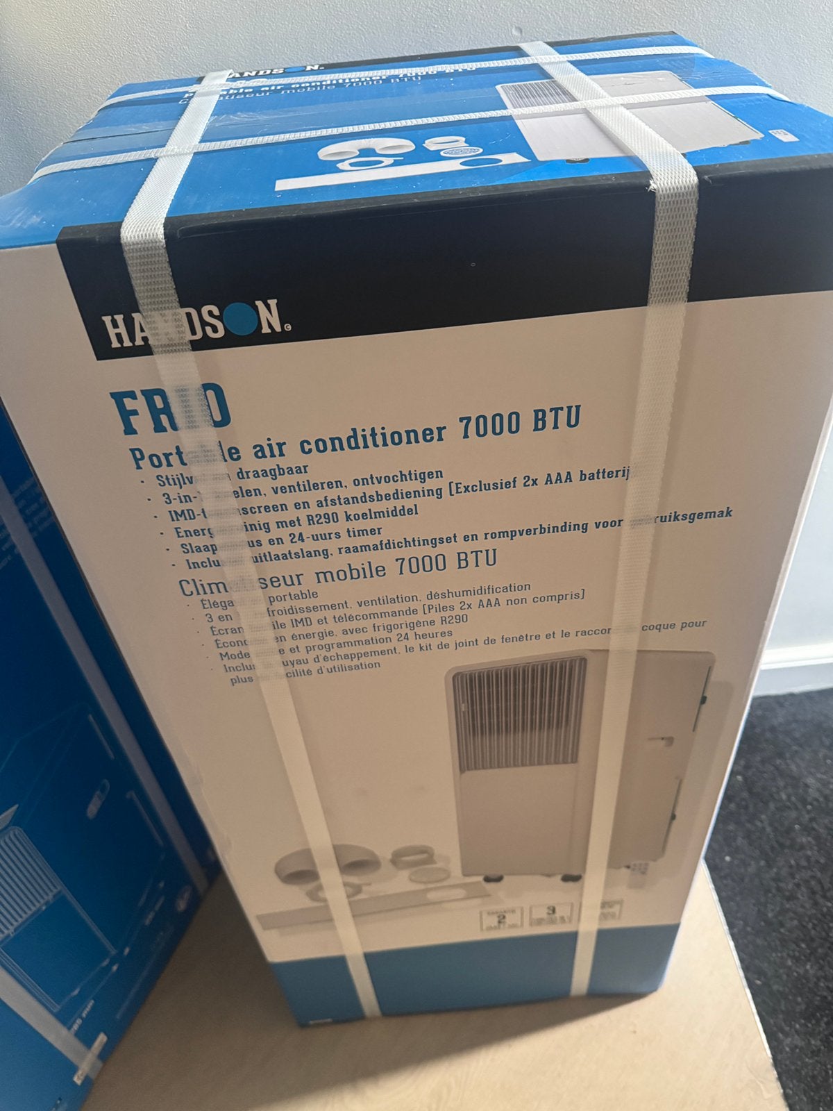 Nieuw | Airco | 7000BTU, Witgoed en Apparatuur, Airco's, Ophalen, Minder dan 60 m³, Ventileren, 3 snelheden of meer