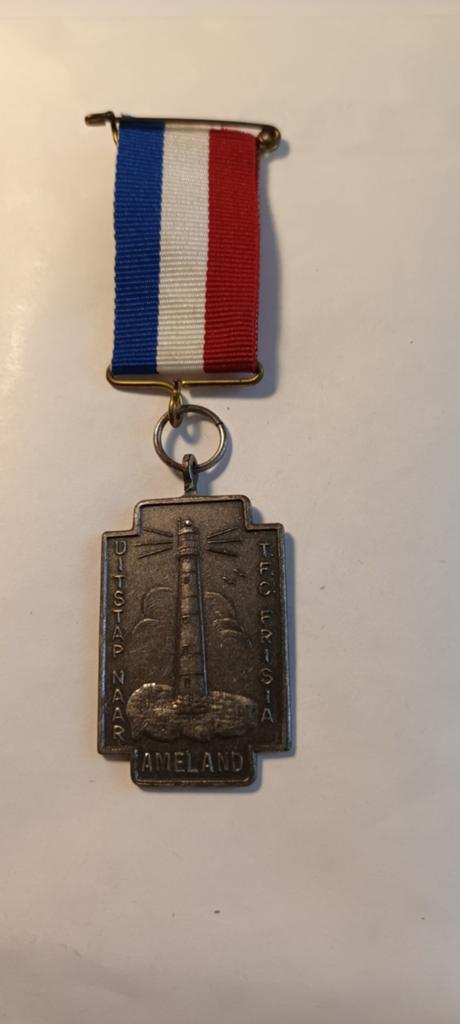 Medaille 'Uitstap naar Ameland' 1979 met lint, Ophalen of Verzenden