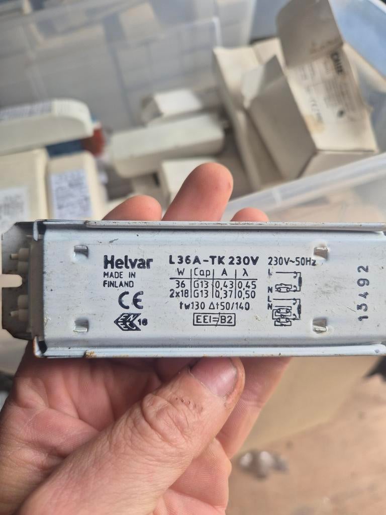 Helvar L36A-TK 230V VSA voor TL-verlichting, Ophalen of Verzenden, Gebruikt