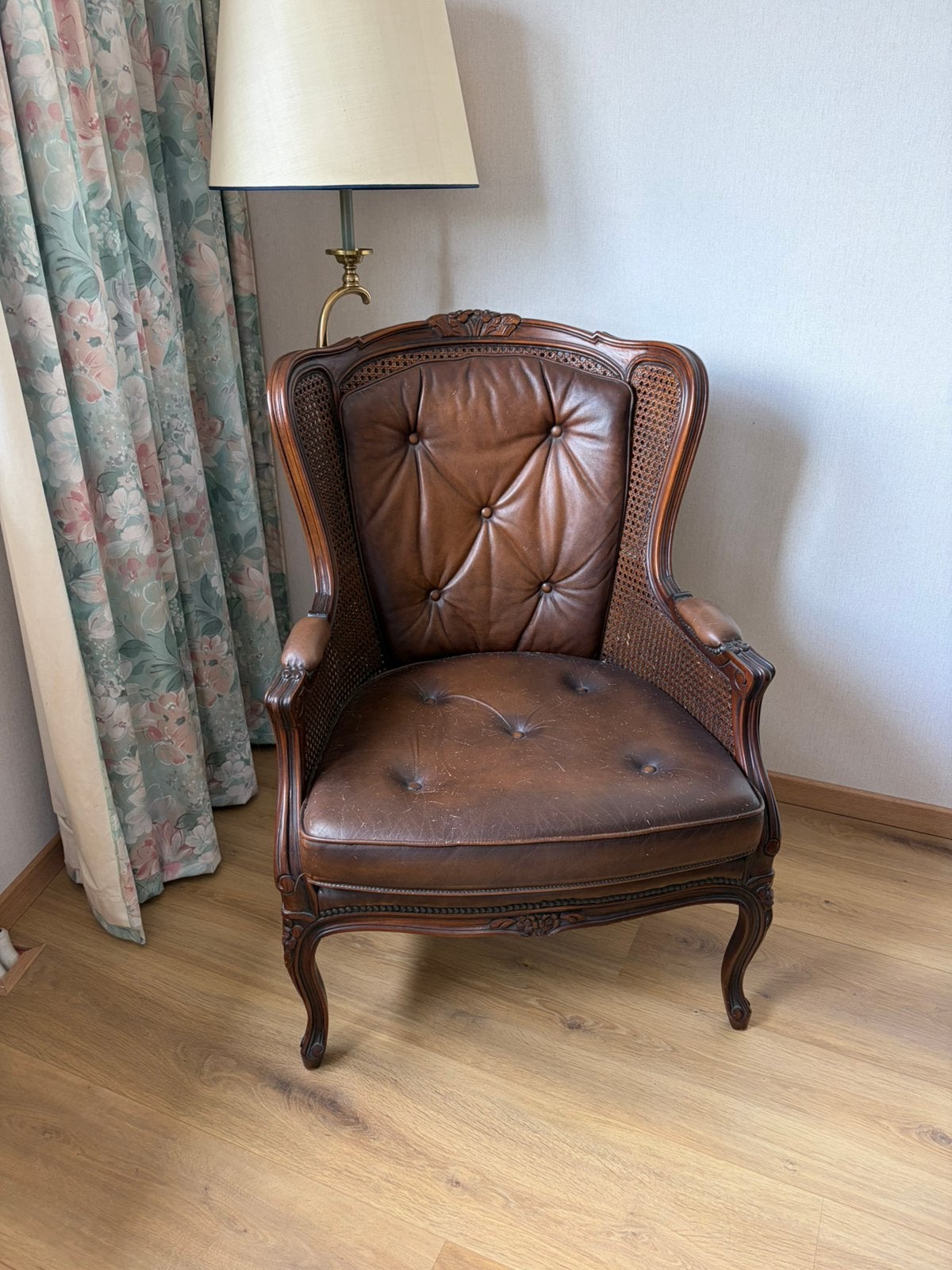 Leren fauteuil, Huis en Inrichting, Fauteuils, Ophalen, Gebruikt, Leer
