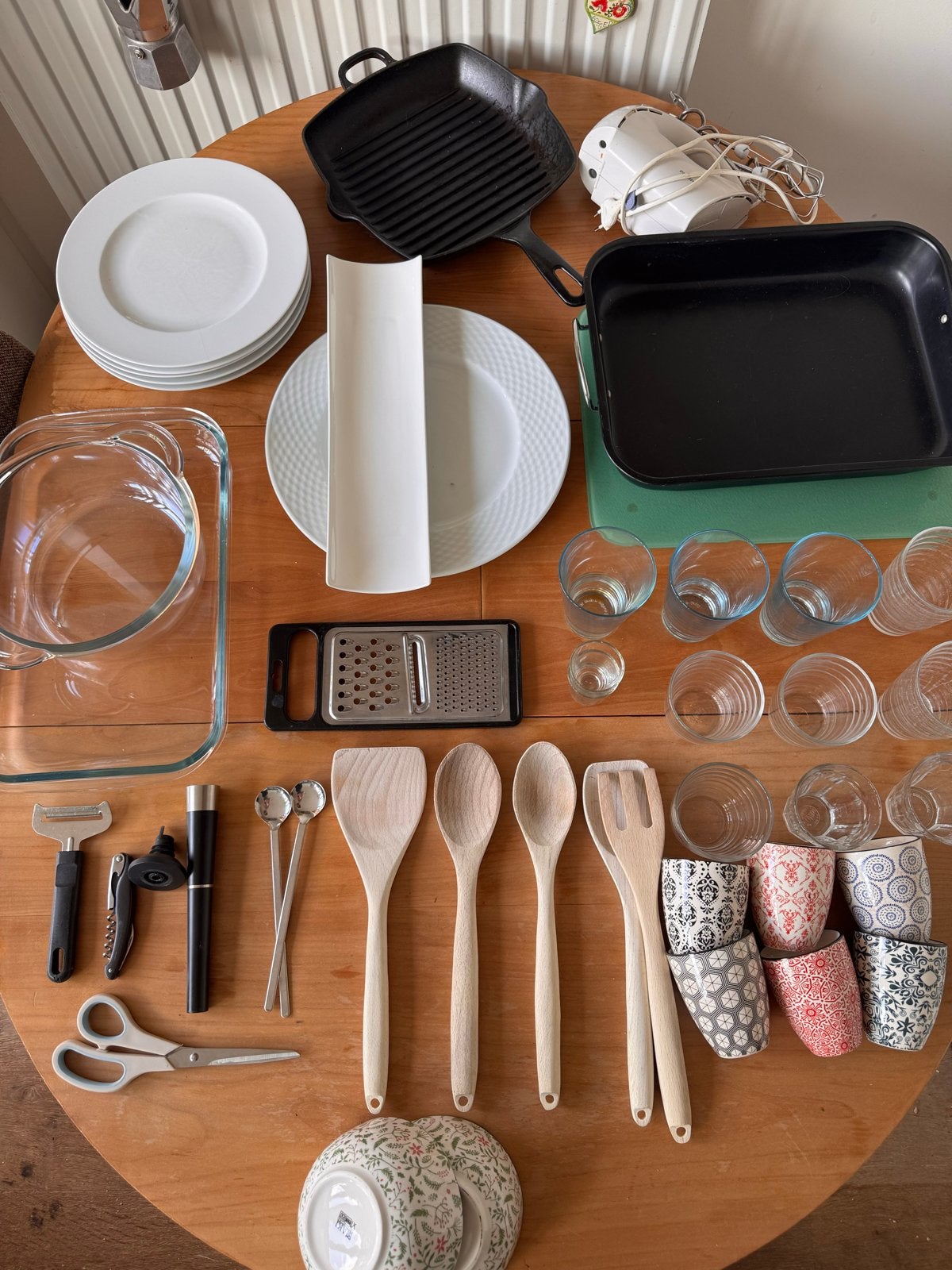 Leuke uitzet set keukengerei en servies, Ophalen, Meerkleurig, Glas, Overige typen