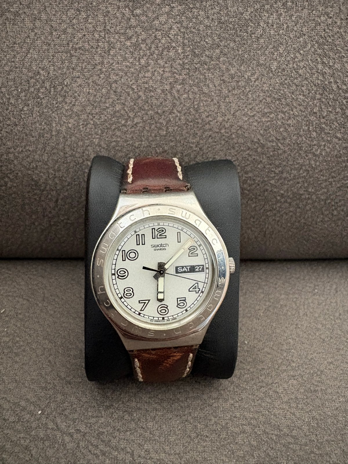 Swatch Irony Polshorloge - Gebruikt, Staal, Polshorloge, Swatch, Ophalen of Verzenden