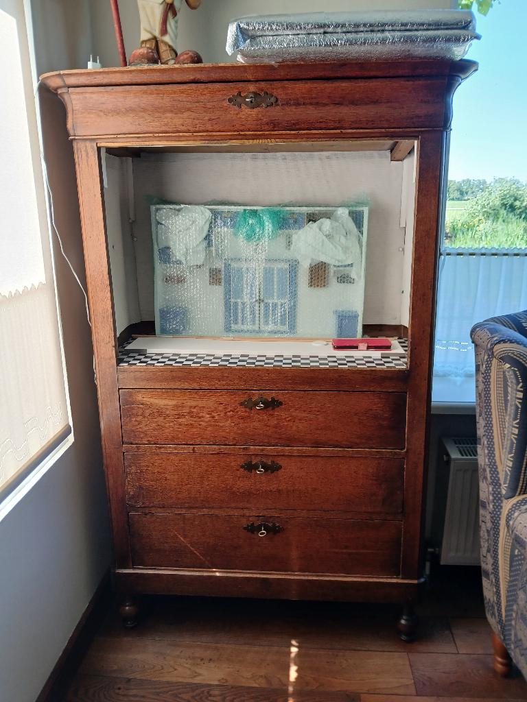 Secretaire antiek hollands  opknapper 20 euro, Ophalen, Gebruikt, Antiek