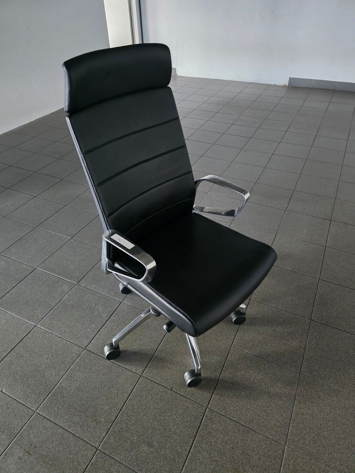lederen bureaustoel, Ophalen, Ergonomisch, Zo goed als nieuw, Zwart