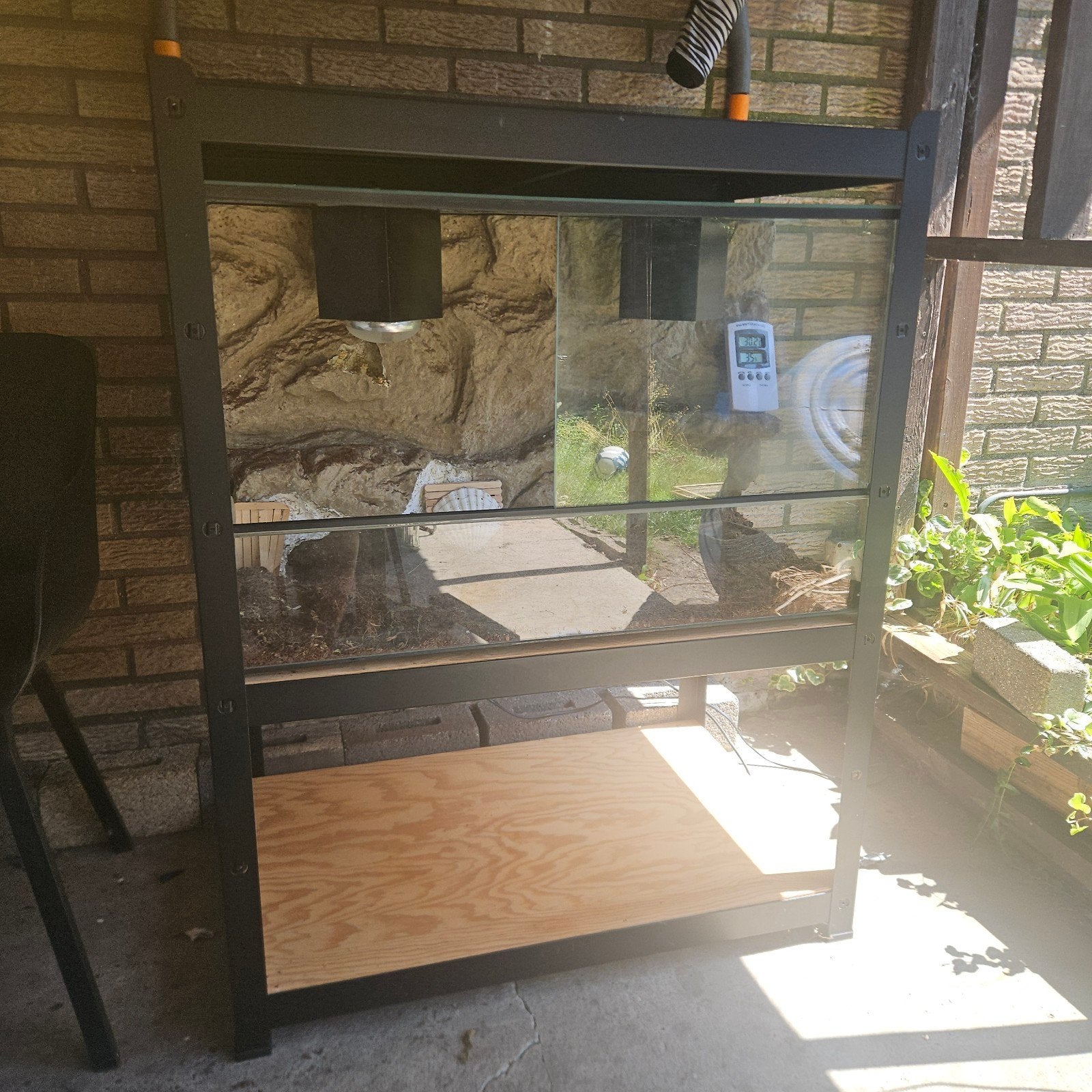 terrarium 85cm breed 55cm diep 1m10 hoog, Ophalen, Zo goed als nieuw, Verlichting of Verwarming