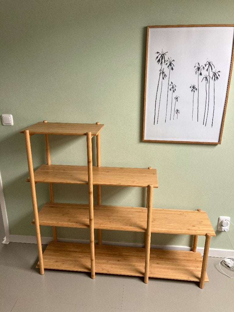 Room divider/ kast van bamboe, Ophalen, Met plank(en), 100 tot 150 cm, 100 tot 150 cm