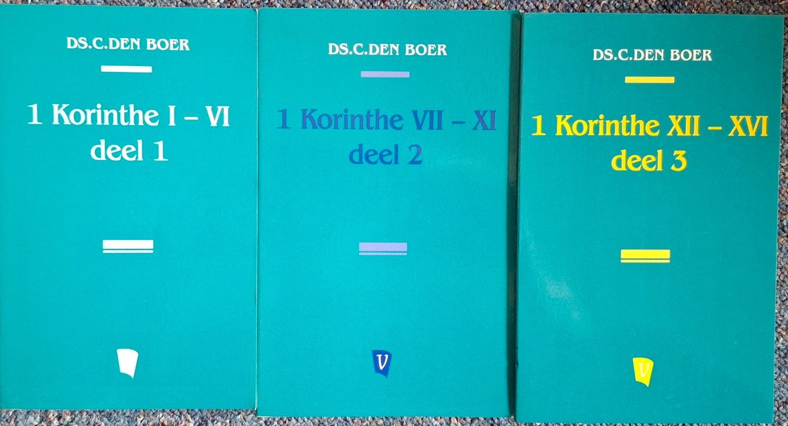 Bijbelstudies over Paulus' brieven aan Korinthe (3 delen), Boeken, Ophalen of Verzenden, Zo goed als nieuw, Ds. C. Den Boer, Christendom | Protestants