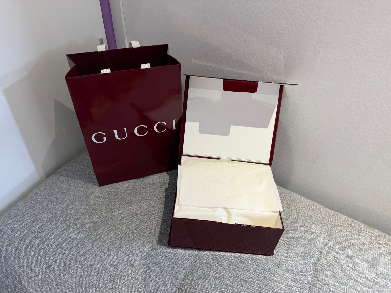Gucci zet tasje, Ophalen of Verzenden, Zo goed als nieuw, Overige materialen