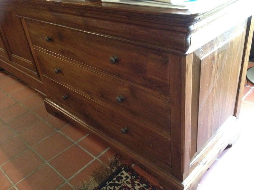 Massief teakhouten LADEKAST DRESSOIR COMMODE flamant, Ophalen, 100 tot 150 cm, Wilms, Teakhout