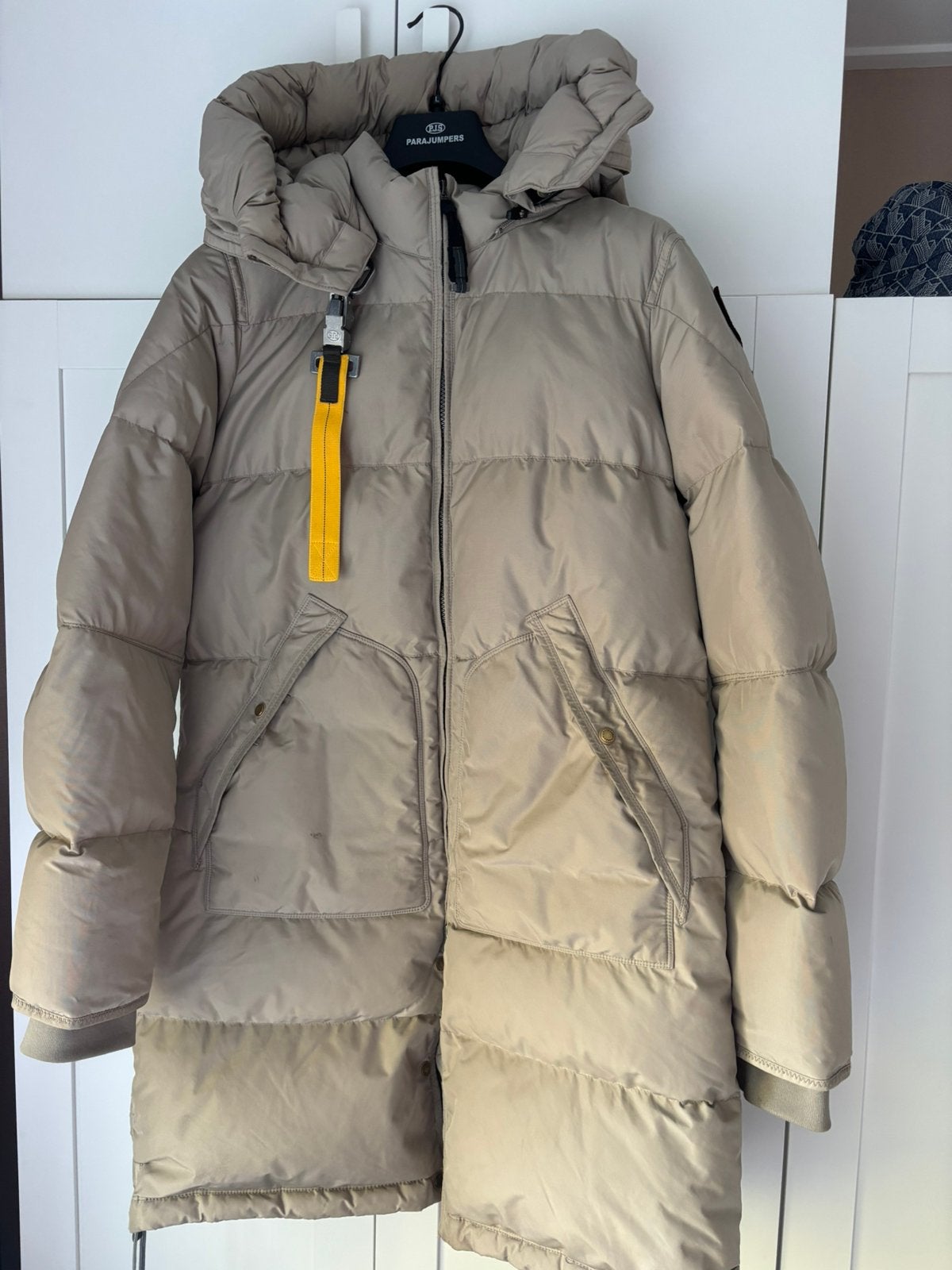 parajumper jas, Kleding | Dames, Jassen | Winter, Gedragen, Maat 42/44 (L), Beige, Ophalen of Verzenden