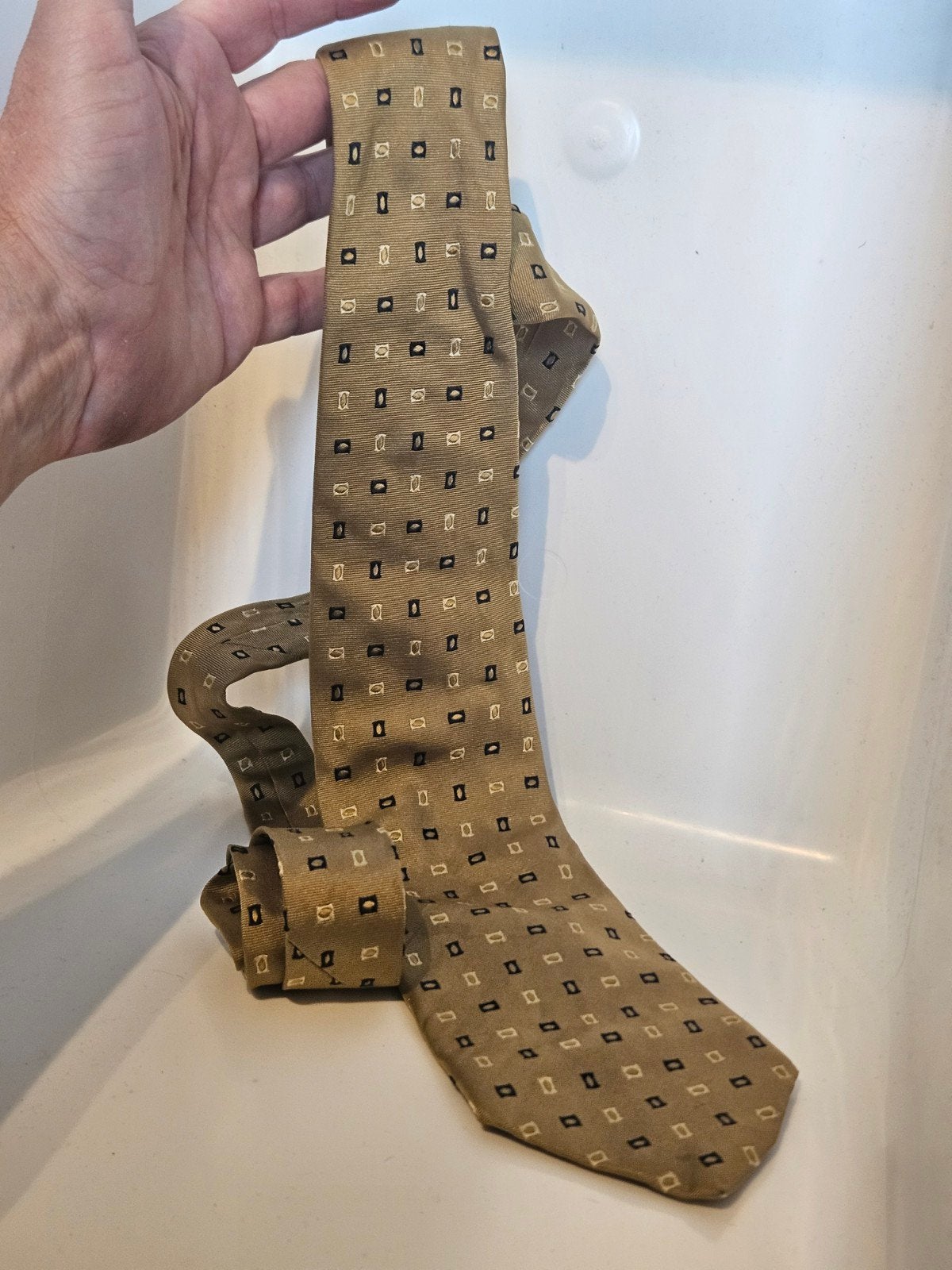 Vintage stropdas das Brixon 100% zijde silk, Kleding | Heren, Verzenden, Met patroon, Gedragen, Nvt