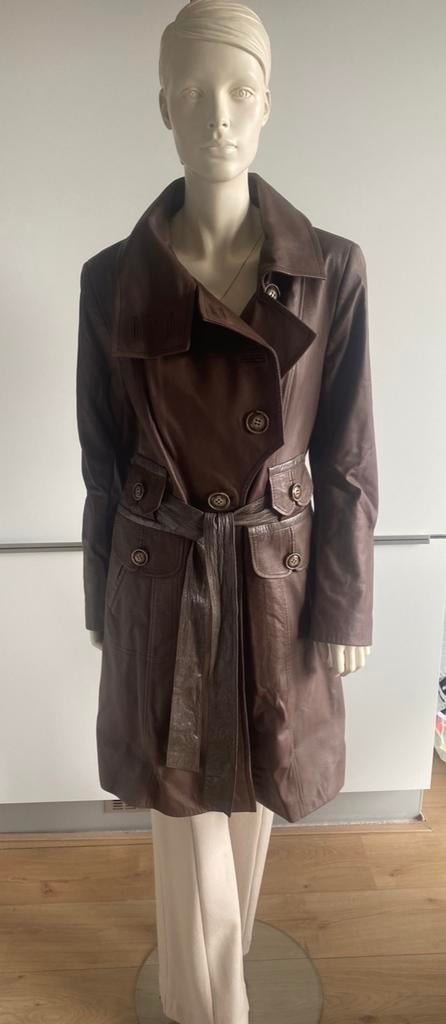 Sheila de Vries Zacht Leren Jas Taupe/Bruin Maat 42, Ophalen of Verzenden, Nieuw, Maat 42/44 (L), Bruin