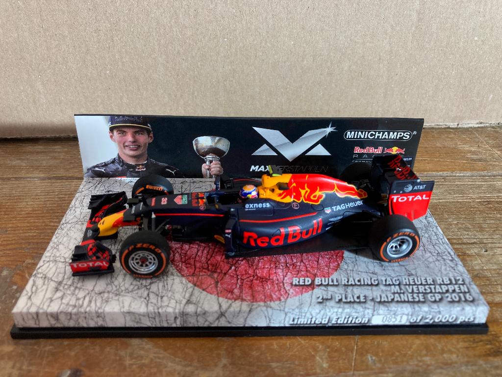 ✅ Max Verstappen 1:43 2nd Place Japanse GP 2016 editie 13, Ophalen of Verzenden, Nieuw, Formule 1