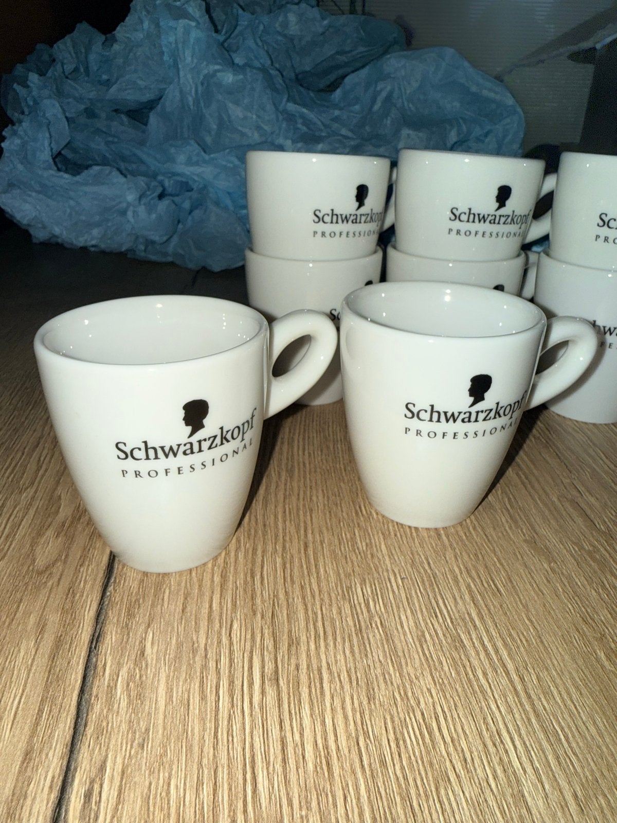 8 Schwarzkopf koffiekopjes - Zo goed als nieuw, Overige merken, Schwarzkopf, Ophalen of Verzenden, Zo goed als nieuw