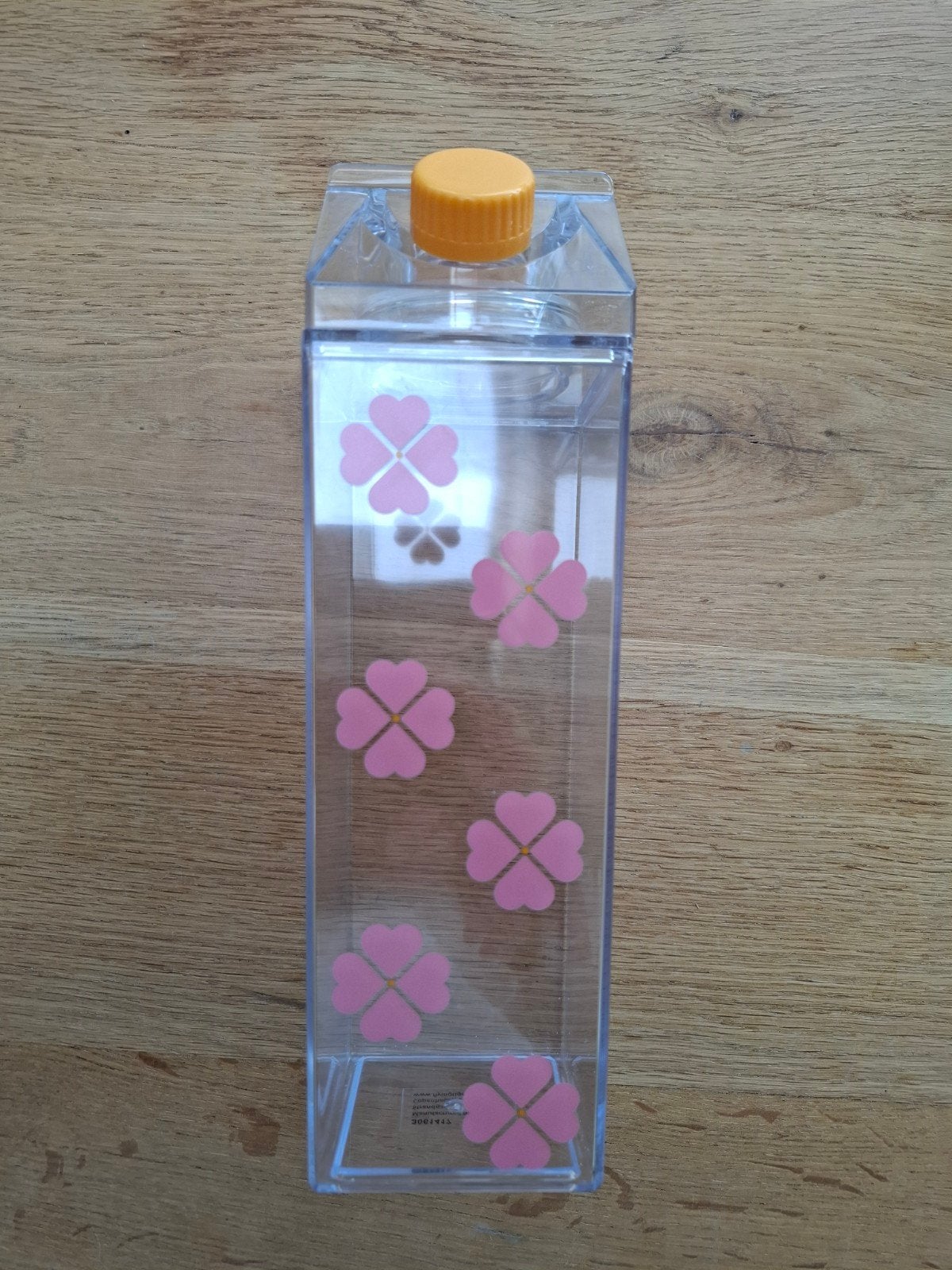 Roze drinkfles in de vorm van een melkpak - 500 ml, Ophalen of Verzenden, Nieuw