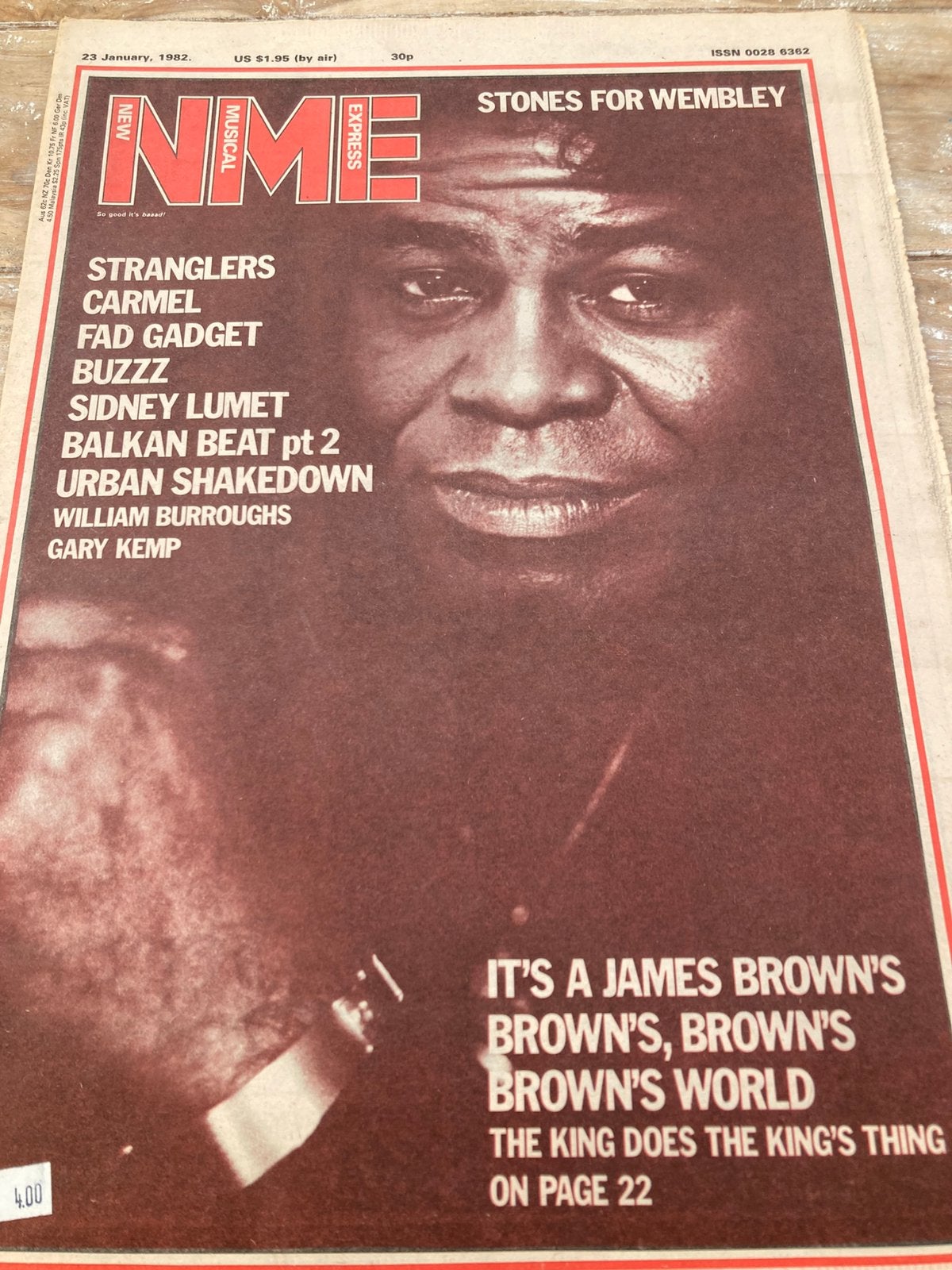NME 1982 FAD GADGET Stranglers CARMEL James Brown, Ophalen of Verzenden, Gelezen, Muziek, Film of Tv