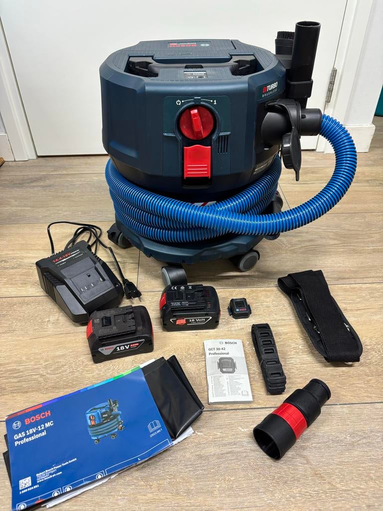 Bosch BITURBO Accu Stofzuiger met M-klasse filter, Ophalen of Verzenden, Zo goed als nieuw, Stofzak