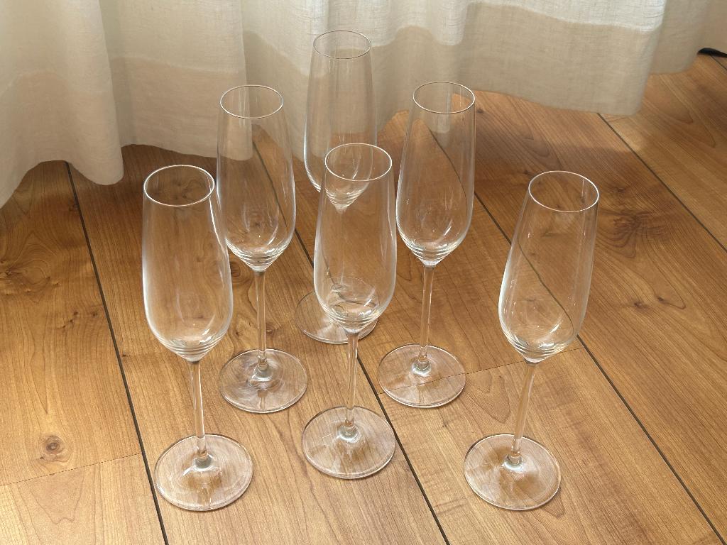 Set van 6 Schott Zwiesel champagneglazen, Antiek en Kunst, Ophalen of Verzenden
