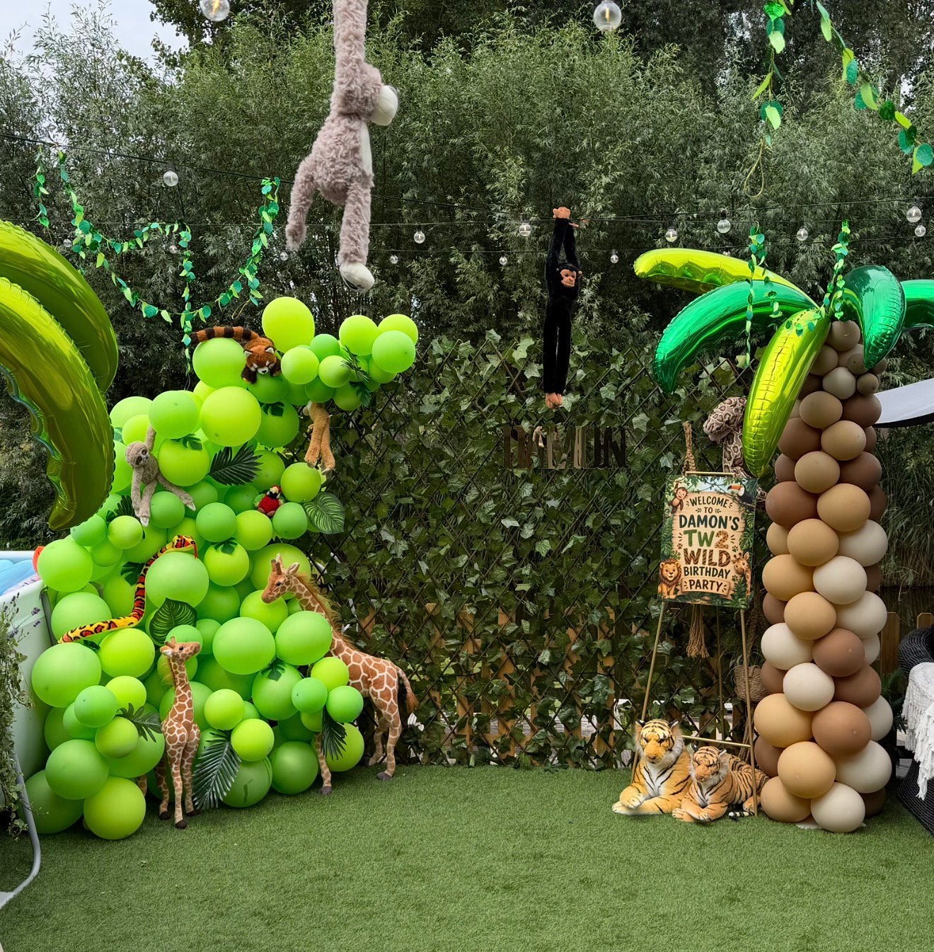 Jungle feest thema + ballonnen versiering, Verzenden, Verjaardag