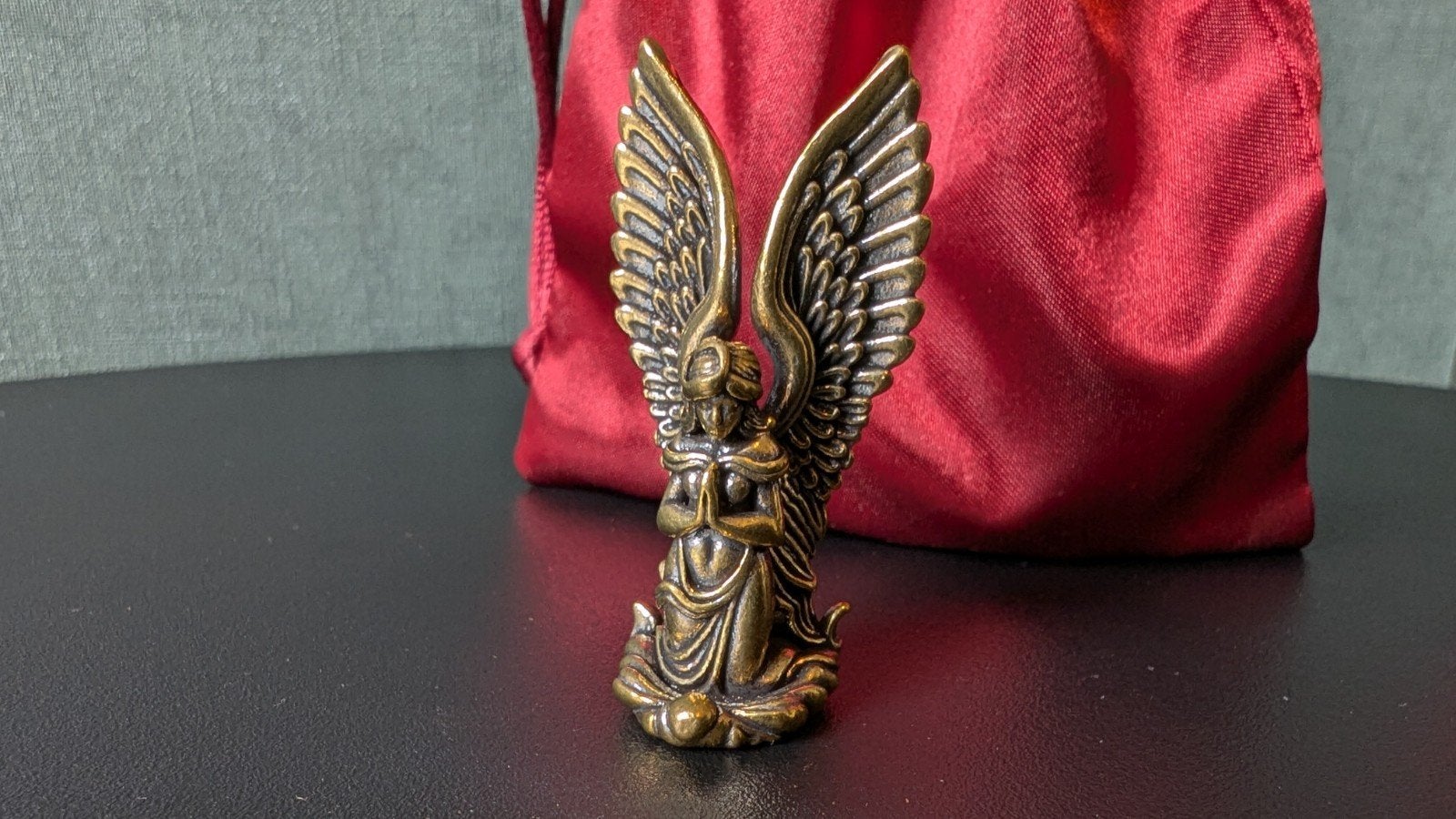 Messing Beschermengel 5cm met Geschenkzakje en Kaartje, Verzenden, Nieuw, Religie