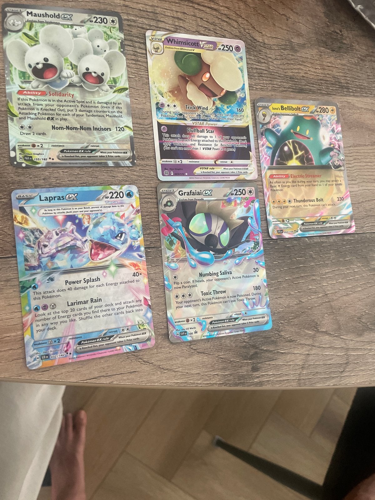 Pokémon TCG Kaarten Bundel - Maushold, Whimsicott, Bellibolt, Ophalen of Verzenden, Gebruikt, Meerdere kaarten