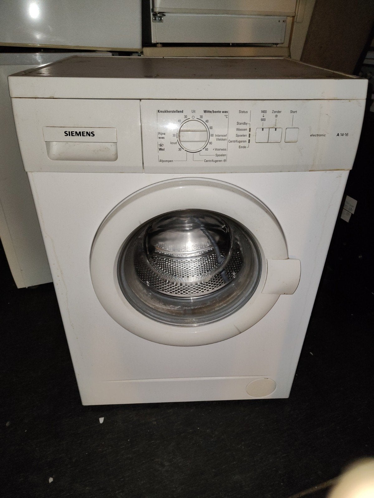 Siemens WM14A160FN/05 Wasmachine - 1400 toeren, Ophalen, Gebruikt, Voorlader, 85 tot 90 cm
