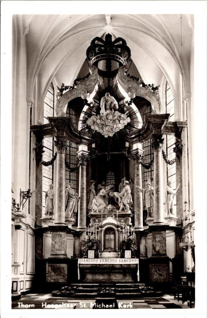 Thorn - St. Michael Kerk / Stiftkerk Hoogaltaar (2x), Verzenden, 1940 tot 1960, Ongelopen, Limburg