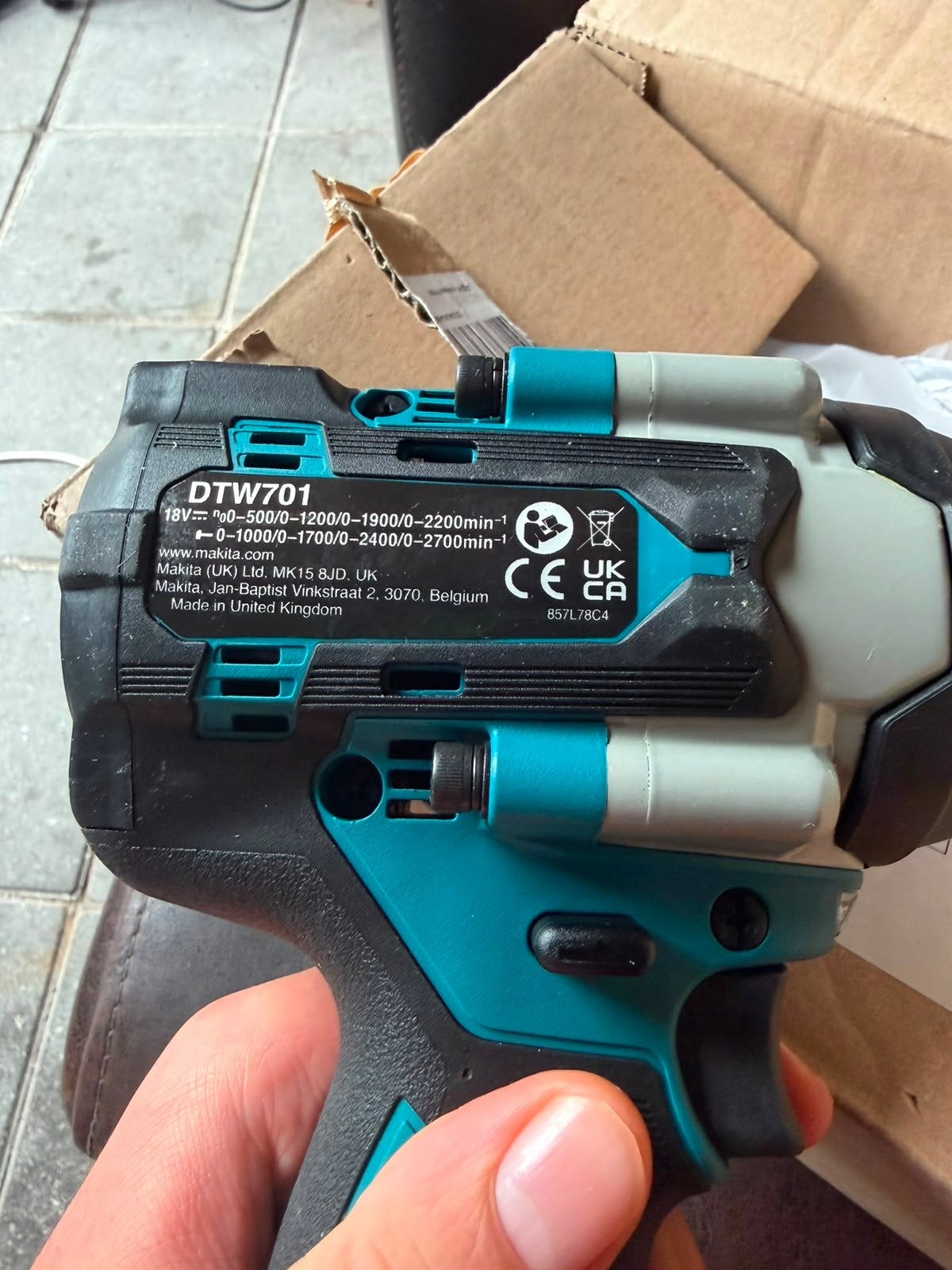 Makita DTW701 Accu Slagmoersleutel 18V Basic Body, Doe-het-zelf en Verbouw, Gereedschap | Boormachines, Ophalen of Verzenden, Nieuw