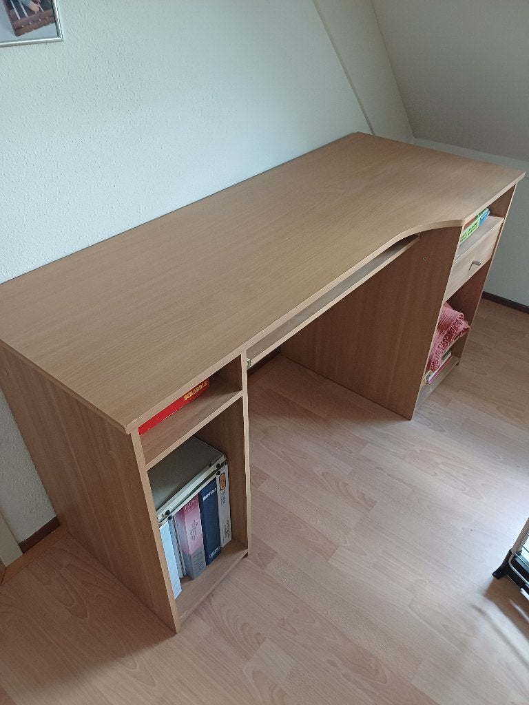 Mooi bureau, Met lades, Spaanplaat of MDF, 50 cm, Bruin